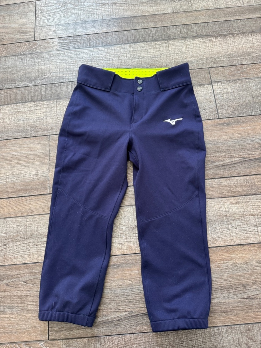Mizuno Navy women’s softball Athletic Joggers with Yellow Waistband